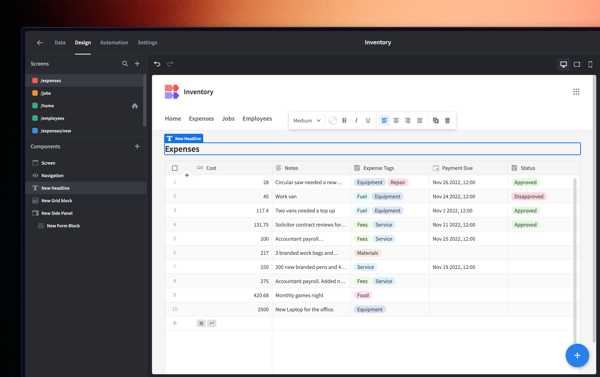 Budibase screenshot