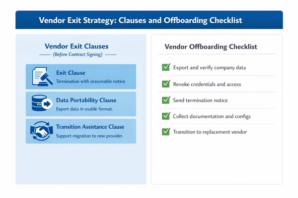 Vendor exit strategy