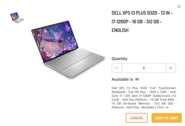 Dell XPS laptop for working from home