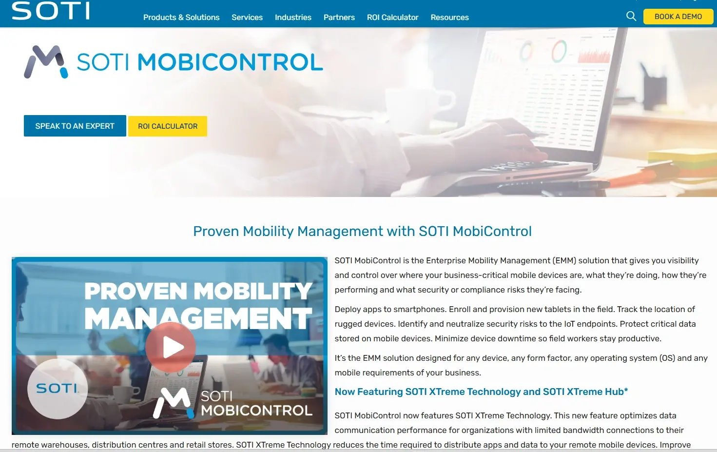 Screenshot of soti.net