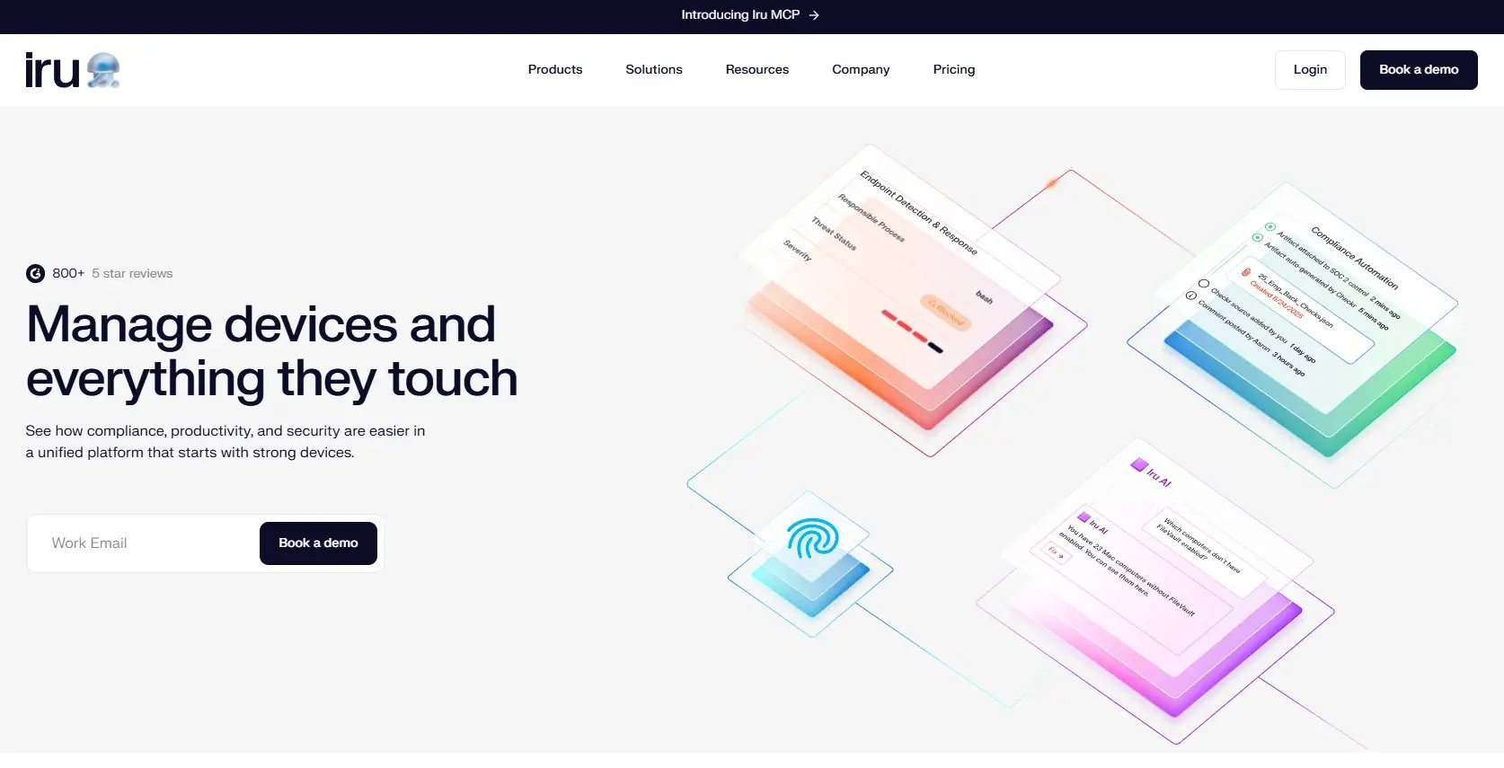 Screenshot of iru.com