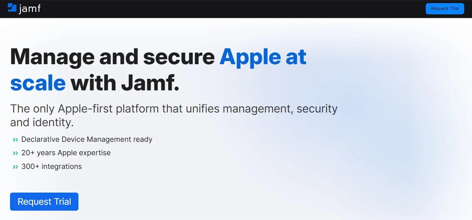 Screenshot of jamf.com