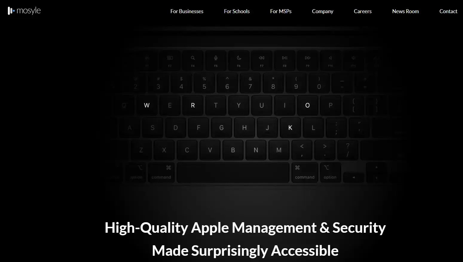 Screenshot of mosyle.com