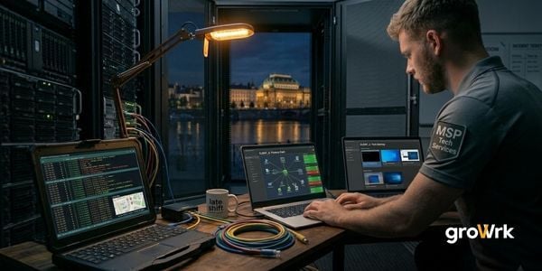 MSP Technician Managing Multiple Clients