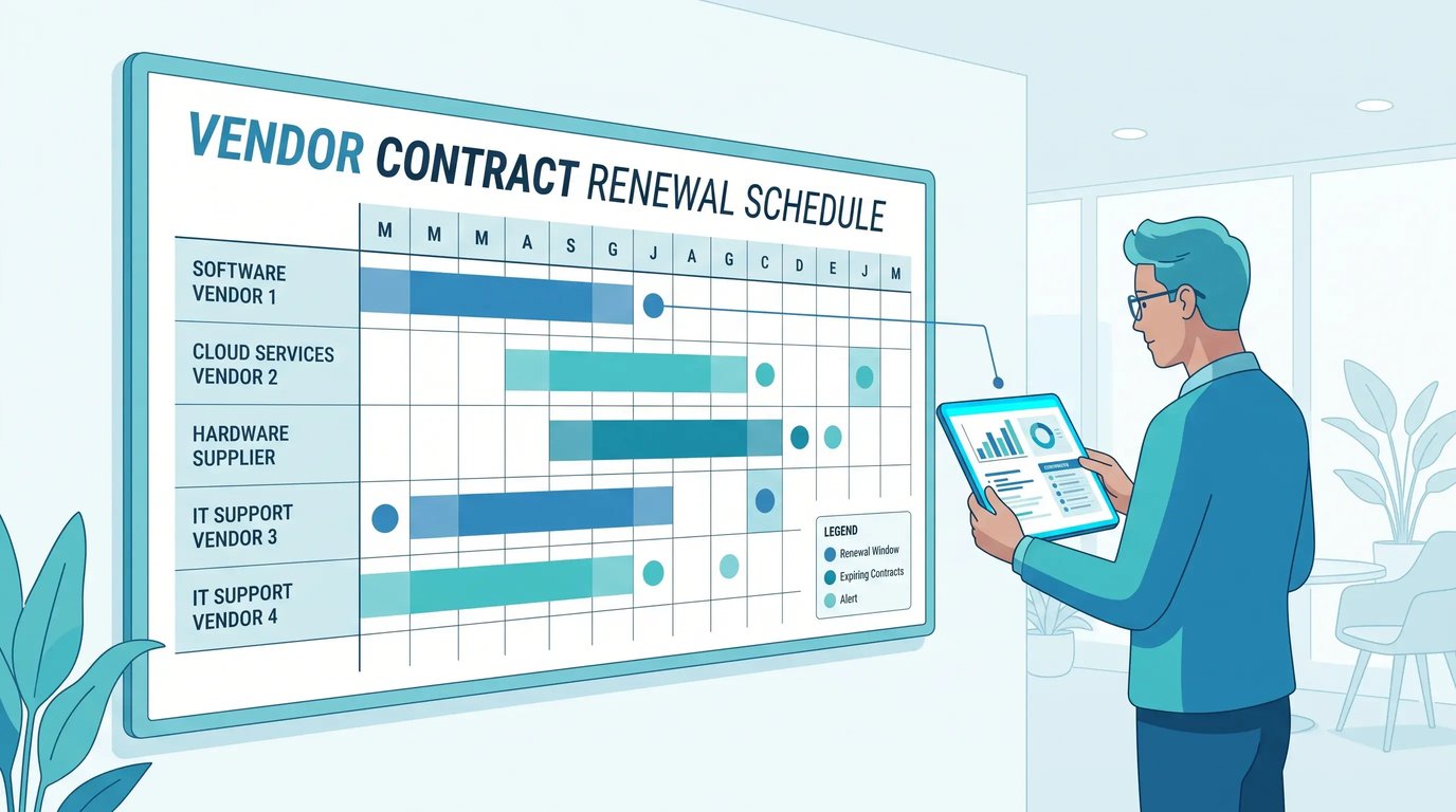 Tracking vendor renewals on a calendar as an IT procurement best practice
