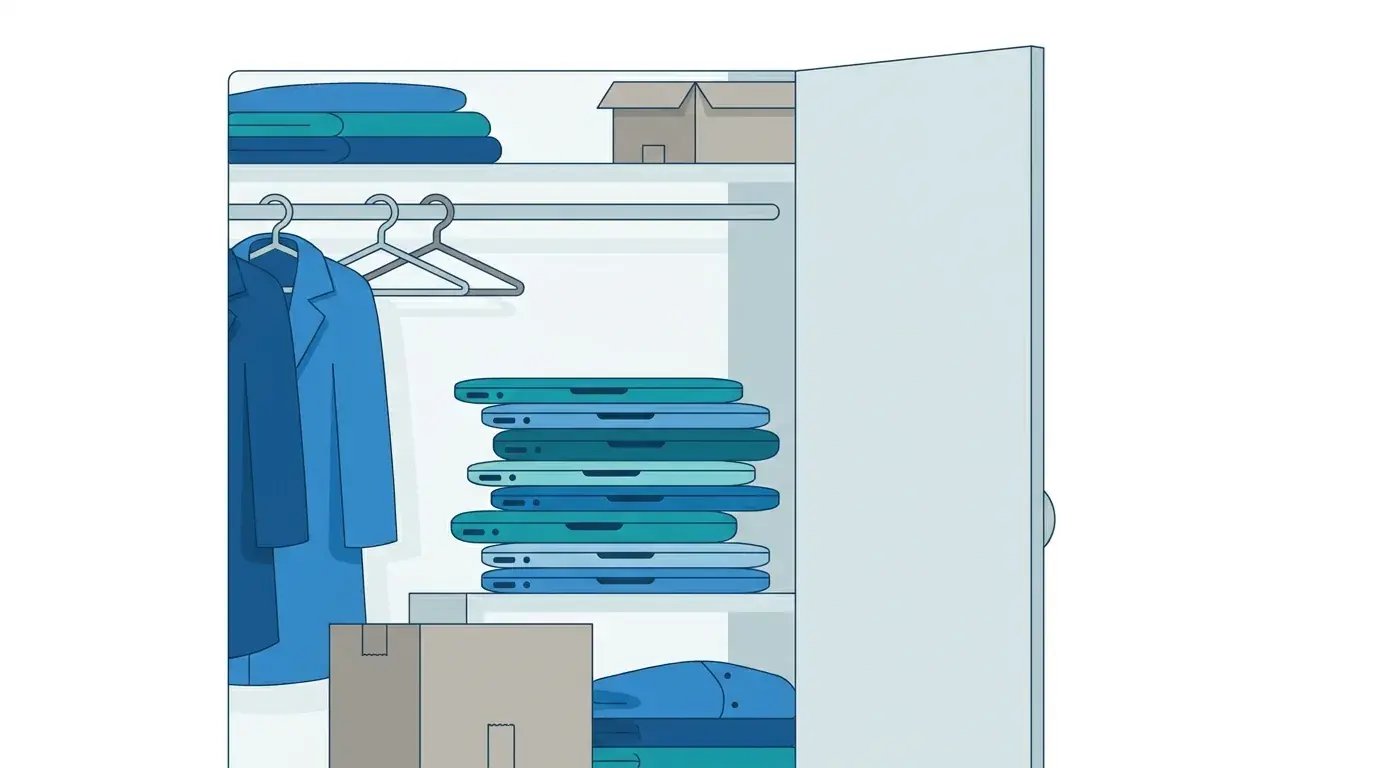 Scattered laptops hidden in home closets