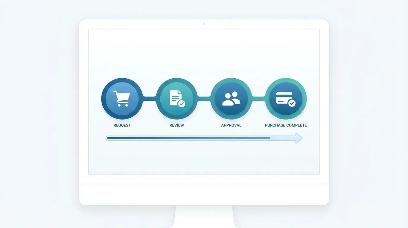 Streamlined digital approval workflow on screen