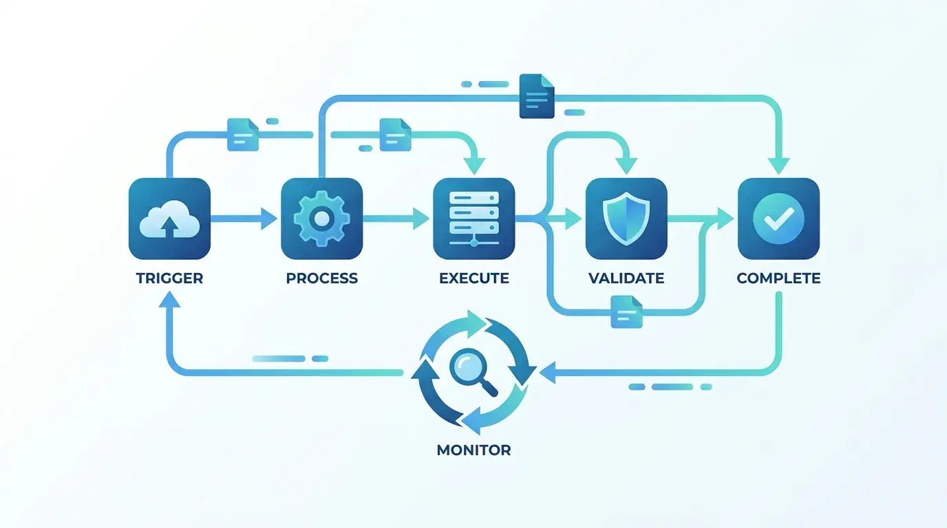 Automated IT workflow running without manual intervention