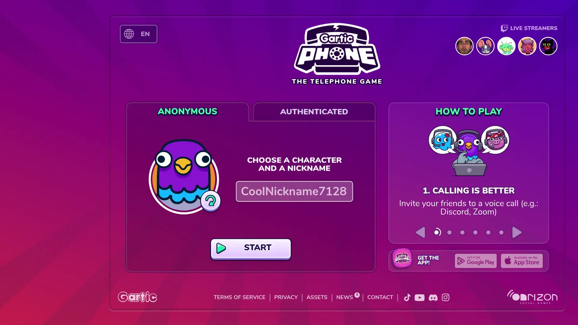 Gartic Phone drawing interface