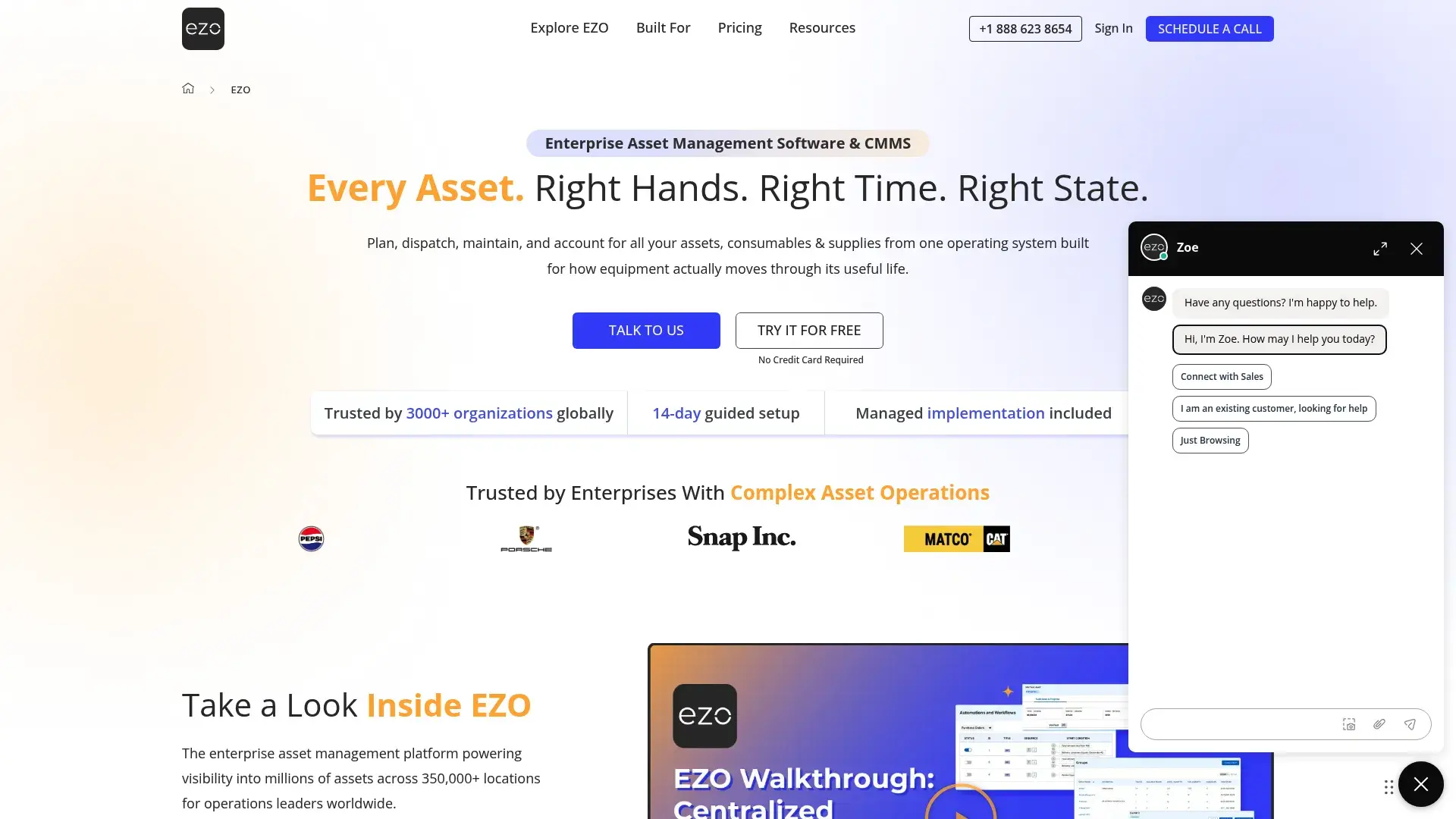 EZOfficeInventory multi-location asset management
