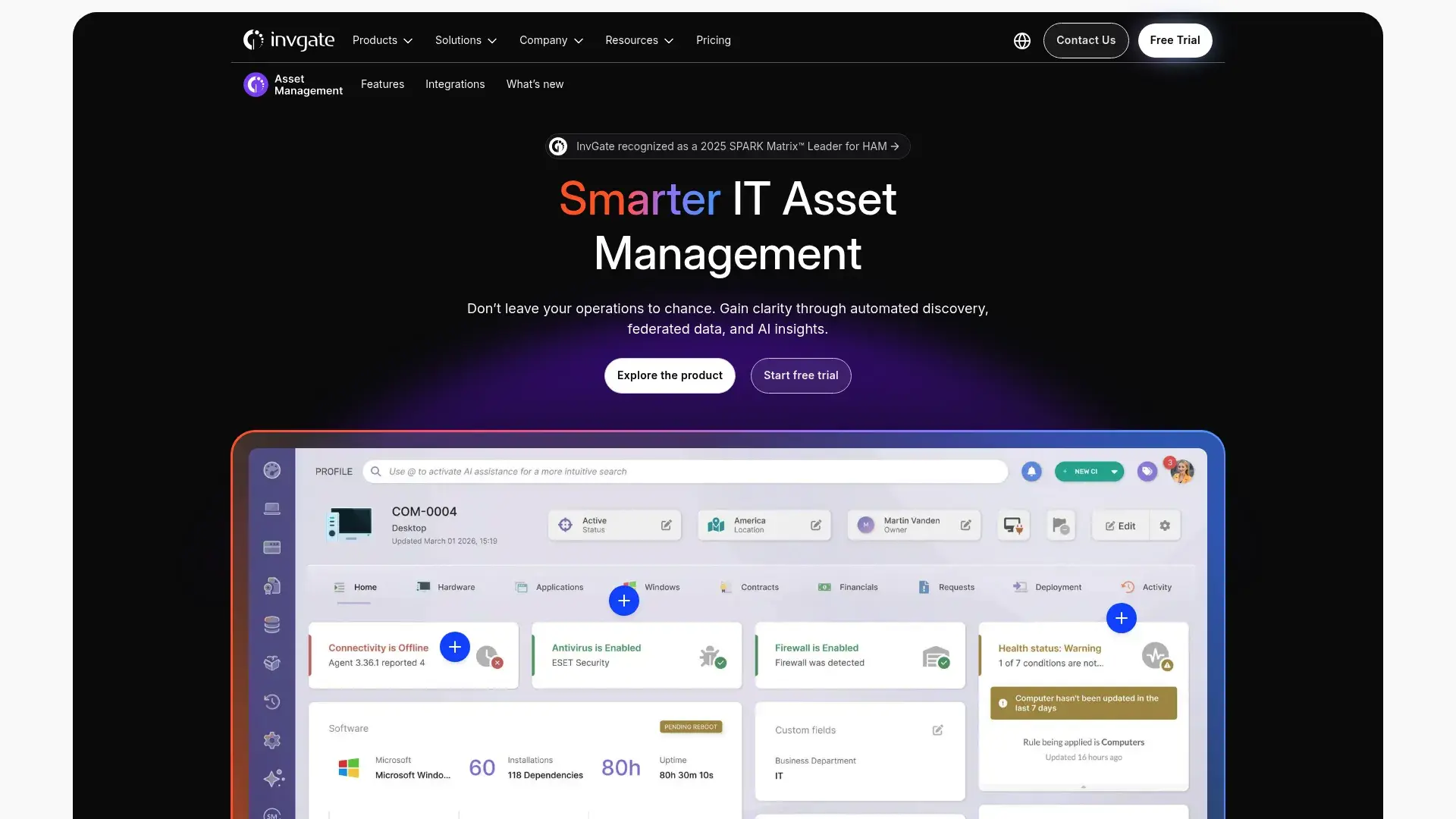 InvGate Insight automated IT asset discovery