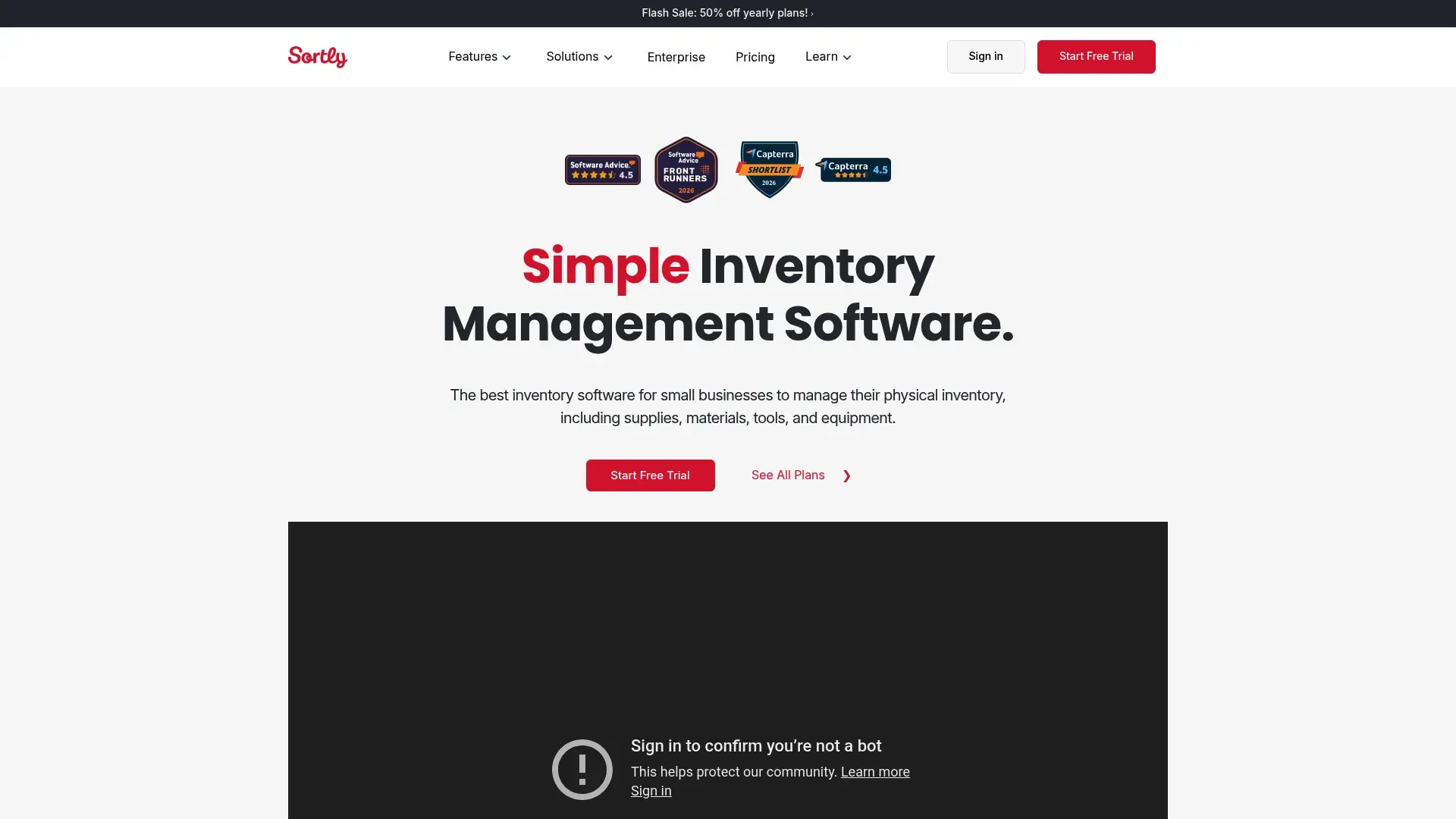 Sortly visual inventory management interface