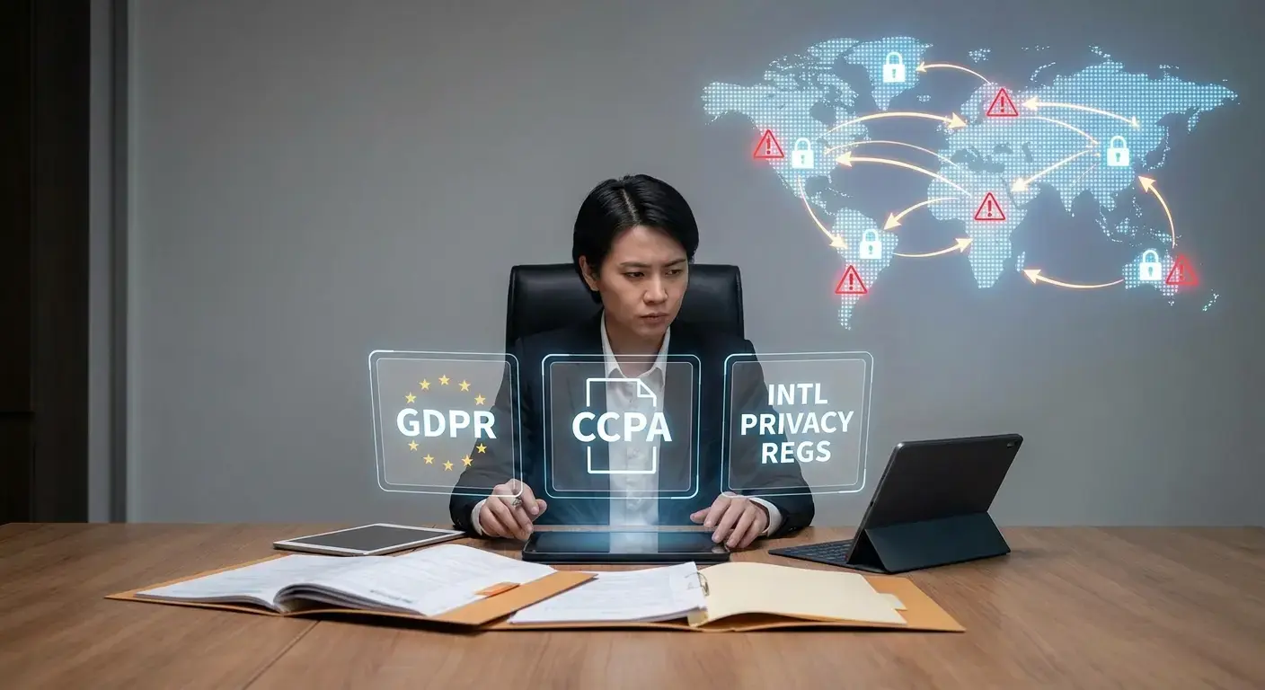 Compliance officer reviewing data access logs