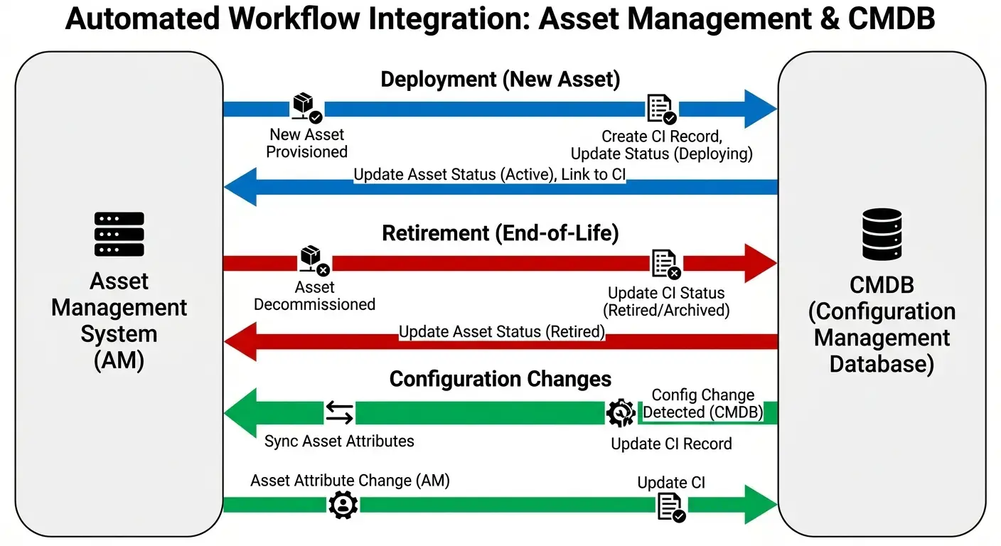 CMDB and asset management workflow integration