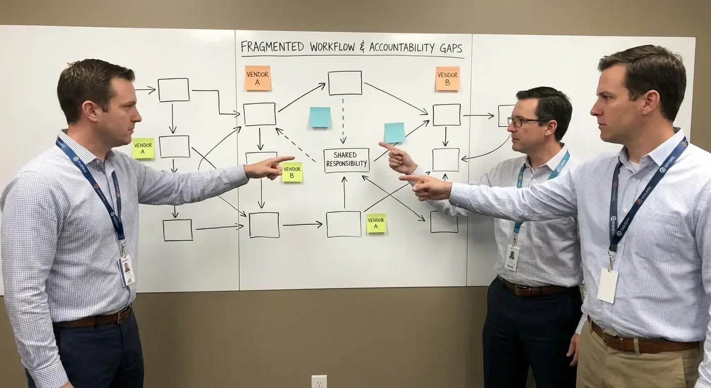 Vendor accountability breakdown at handoff points
