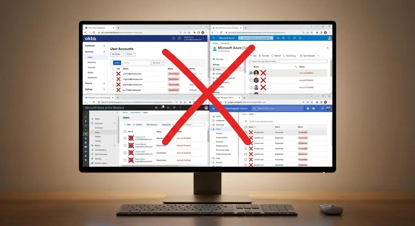 SSO identity provider access revocation dashboard