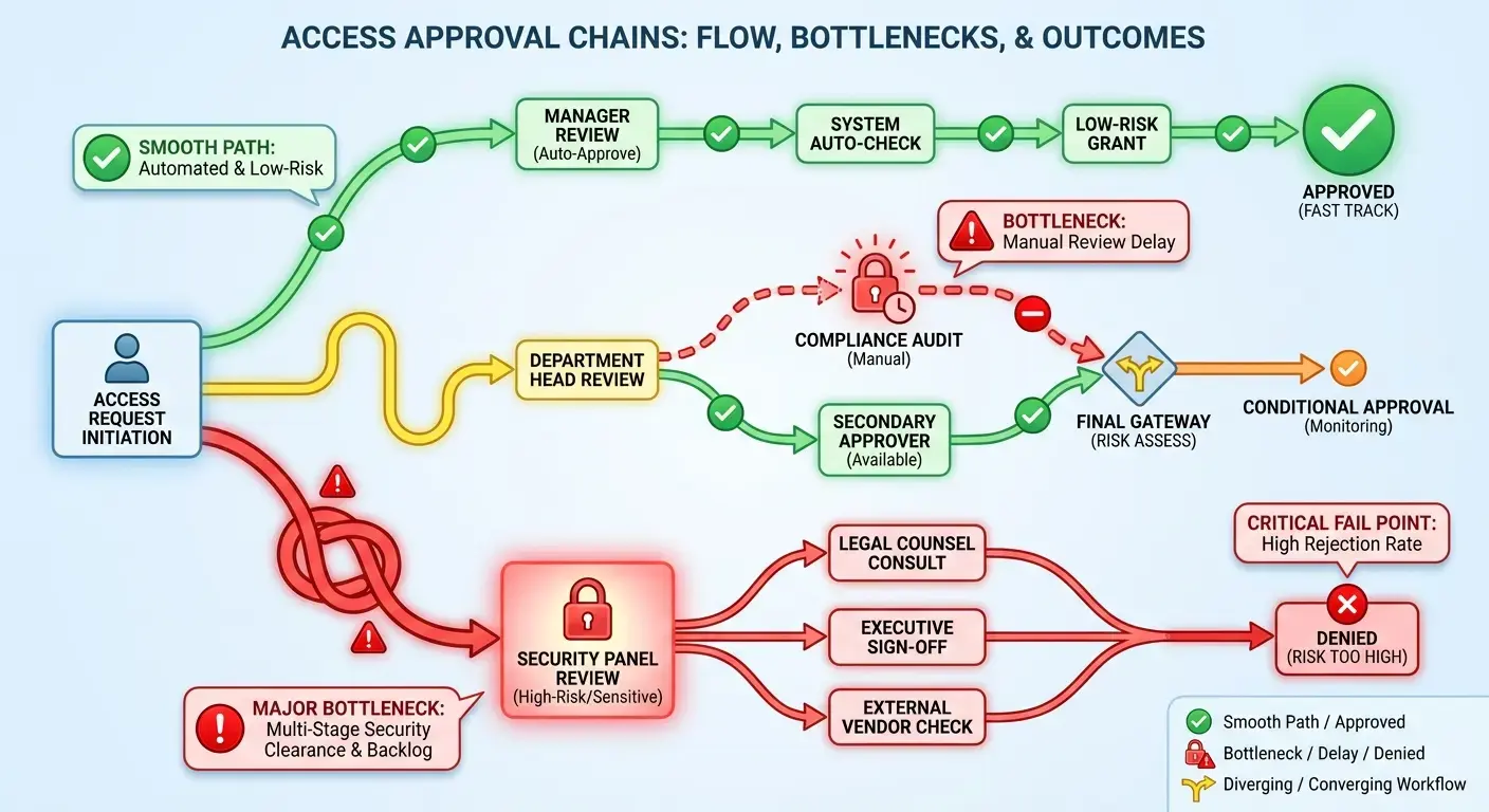 Access provisioning approval workflow diagram