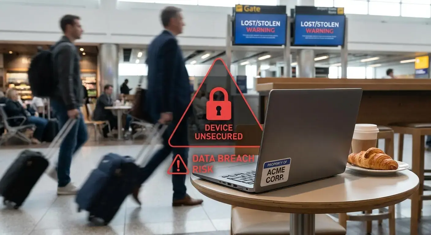 Lost device security protocol dashboard