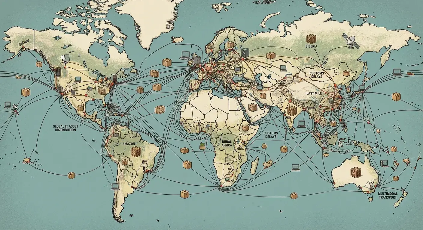 Global equipment delivery and logistics workflow